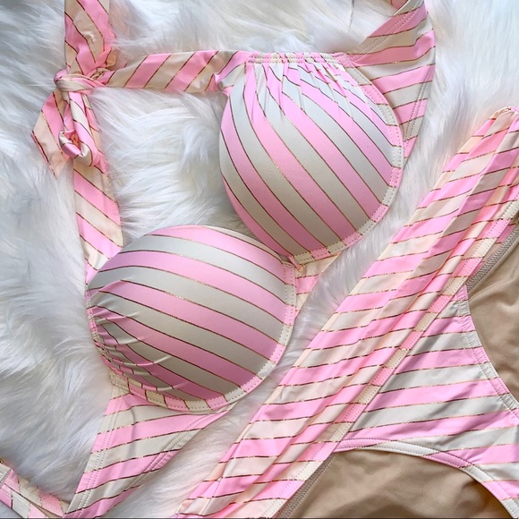 34C Vs Victoria’s Secret BOMBSHELL Miraculous Adds-2 Cups Swimsuit Bikini set - Picture 2 of 16